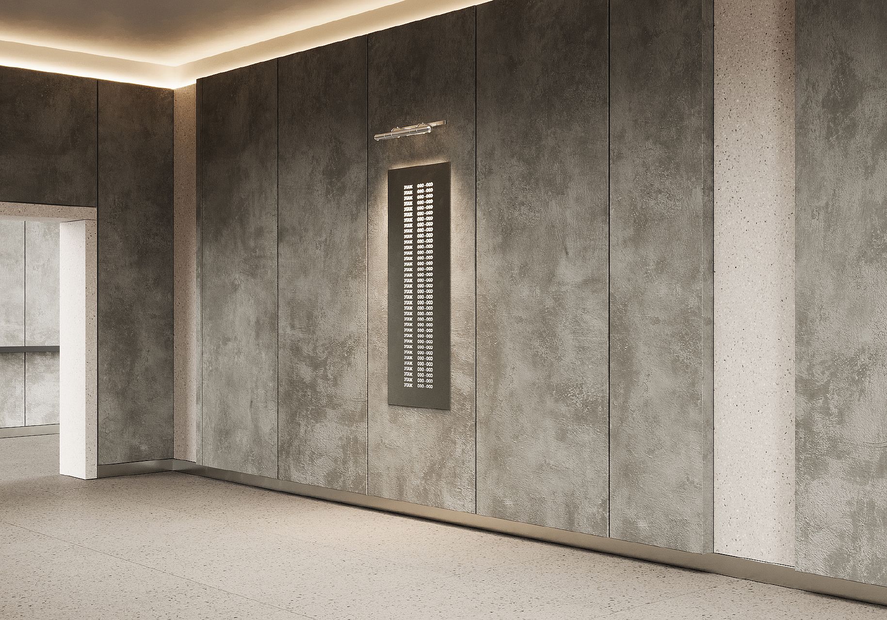 Вертикаль N003 Nirvana SMART стеновая панель под бетон 3000xx1000x8