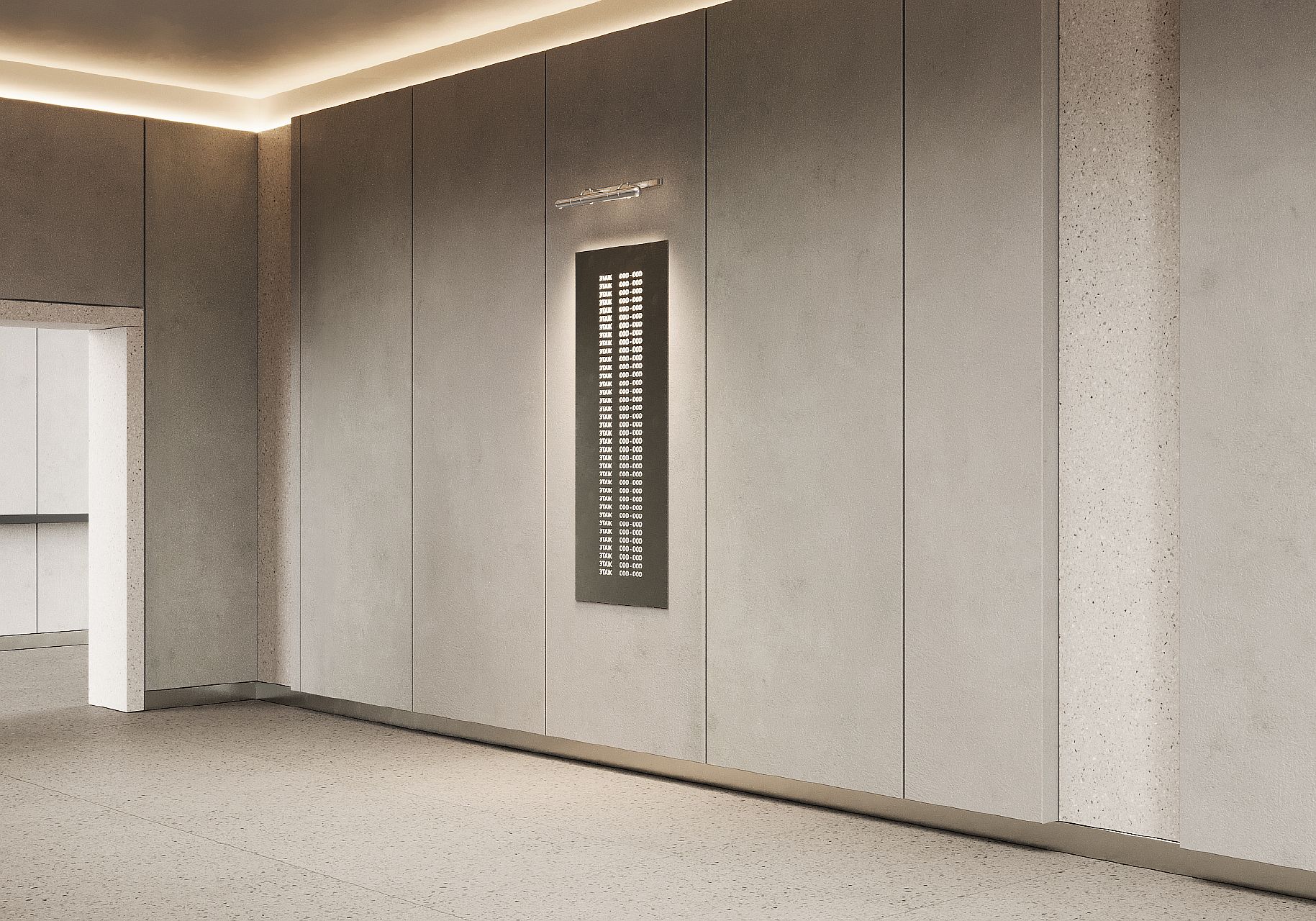 Вертикаль N001 Nirvana SMART стеновая панель под бетон 3000xx1000x8