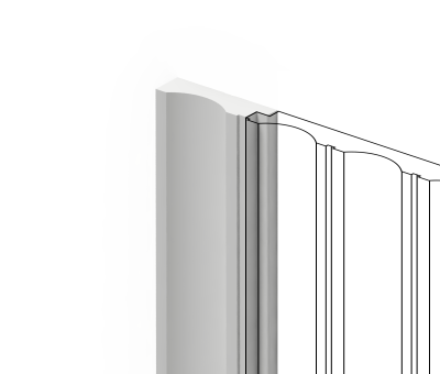 Финишный молдинг LF138A NP NP Белый