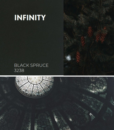 INFINITY 3238 R BLACK SPRUCE Фасады для кухни, МДФ (супер матовые, софт тач)