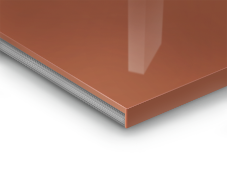 Лакированная МДФ плита Alternative Терракот 0437 SM/PE 2440x1220x18 мм