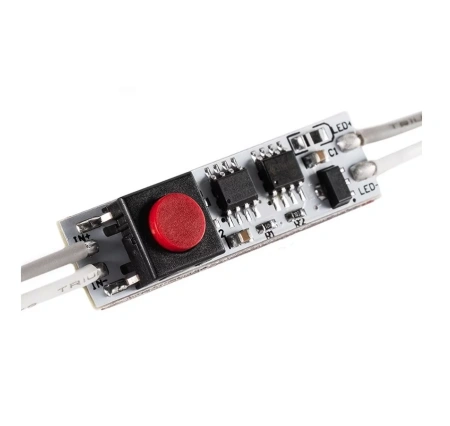 Микровыключатель кнопочный с диммером 12В/24В, 96Вт/192Вт, 8А (LS02-BD)