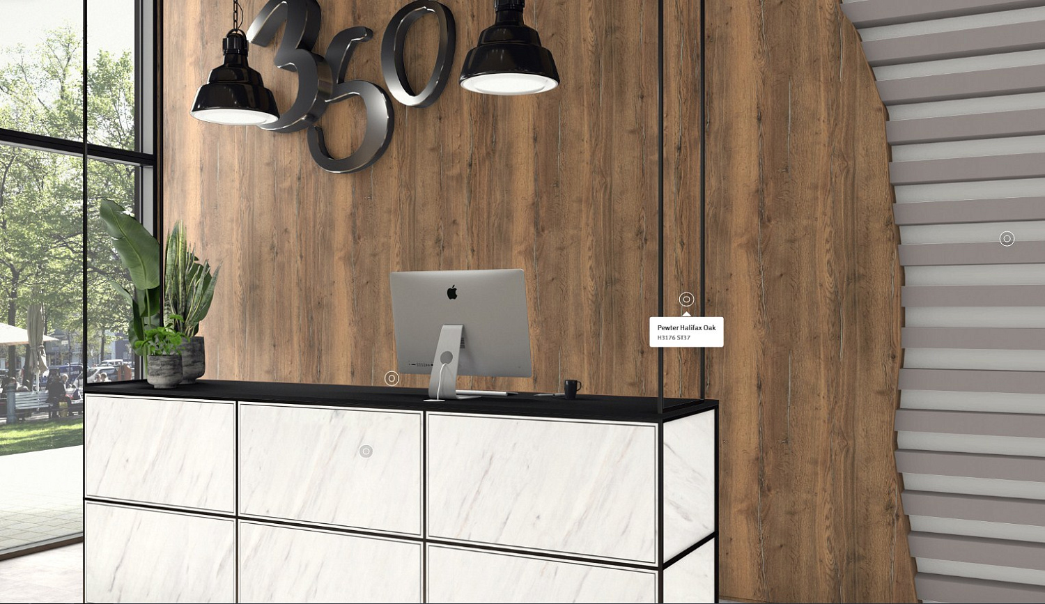 Фасады МДФ FEELWOOD EGGER H3176 Дуб галифакс олово, кромка PUR